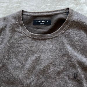 Allsaints crew neck sweater in two tone.